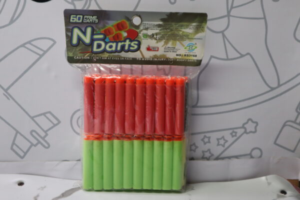 60 Prime Darts – N Darts | High-Performance Foam Dart Refill Pack