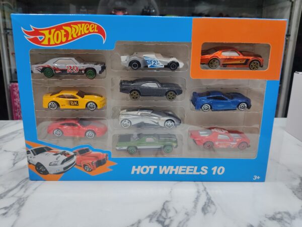 Hot Wheels 10-Car Pack – Die-Cast Vehicle Gift Set for Kids (3+ Years)